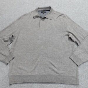 Club Room Sweater XL Beige Polo Merino Blend